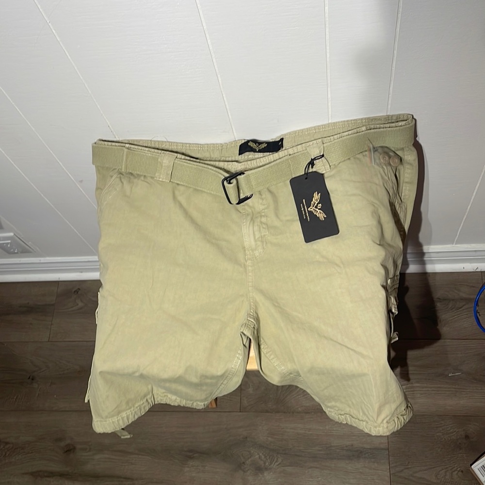 Beige Cargo Shorts